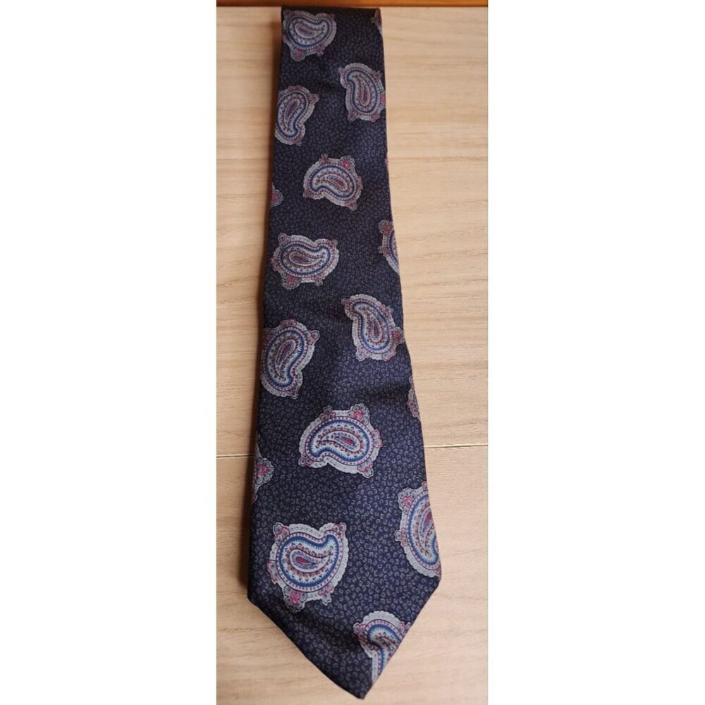 Meeting Street 100% Silk Paisley Tie Pink,Gray, Blue Casual Gift Made In USA